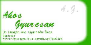 akos gyurcsan business card